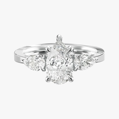 Enigma Pear-Cut Wedding Ring